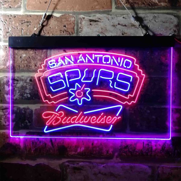 San Antonio Spurs Budweiser Neon Dual LED Sign